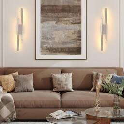 Goeco LED Indoor Wall Light 16W Modern Wall Light 3000K for Bedroom Corridor in White - thumbnail 8