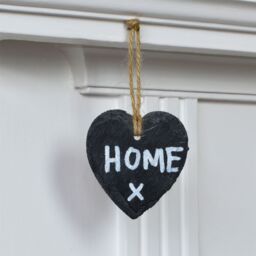 Nicola Spring Slate Heart Hanging Tag - 7 x 5.5cm - Natural in Grey - Size: 7 x 5.5 cm - thumbnail 5