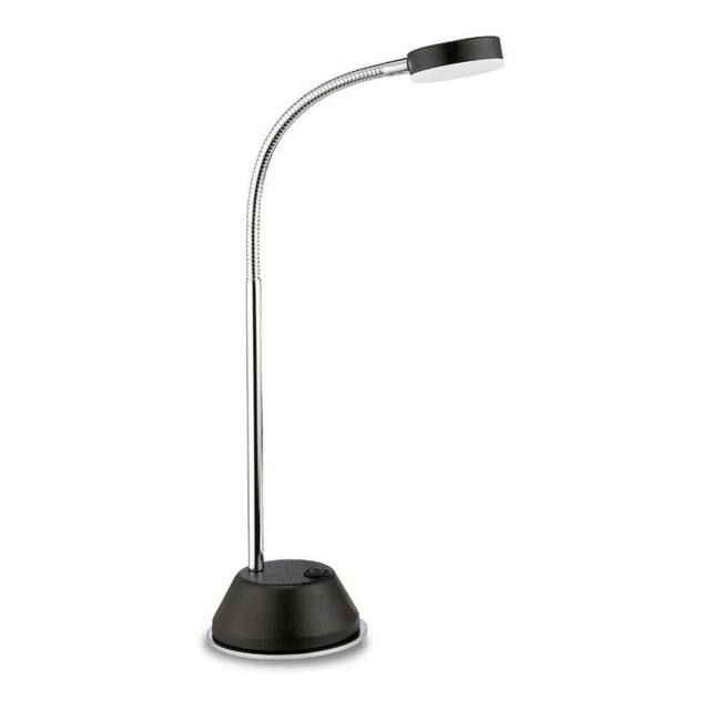 Netlighting Tobias Table Lamp 3W LED 3000K 300lm Matt Black Frosted Acrylic Chrome - image 1