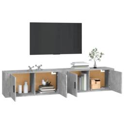 Berkfield Home Classic Wall-mounted TV Cabinets 2 pcs Concrete Grey 100x34.5x40 cm - thumbnail 1