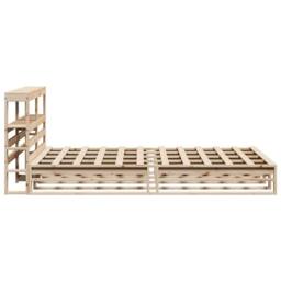 Berkfield Home Decorative Bed Frame without Mattress 160x200 cm Solid Wood Pine in Light Oak - thumbnail 7