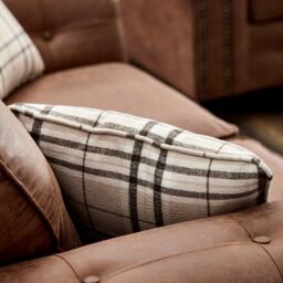 Furnishings For Less UK Oakland 3 & 2 Seater Chesterfield Leather Air Charcoal Grey in Tan - thumbnail 5