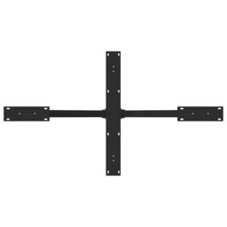 Berkfield Home Dining Table Leg Spider Shape Black 120x68x(72-73) cm Steel - thumbnail 5