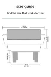 MH London Solid Wood Rectangular Coffee Table for Living Room with Plank Legs - Granite in Walnut - thumbnail 7