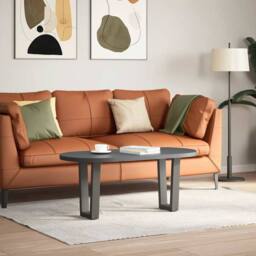 Berkfield Home Modern Dining Table Legs V-Shape 2 pcs Anthracite 38x(42-43.3) cm in Dark Grey - thumbnail 3