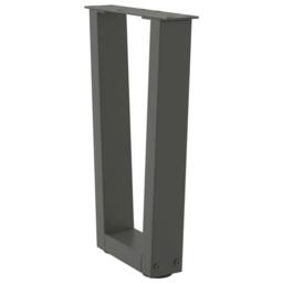 Berkfield Home Modern Dining Table Legs V-Shape 2 pcs Anthracite 38x(42-43.3) cm in Dark Grey - thumbnail 4