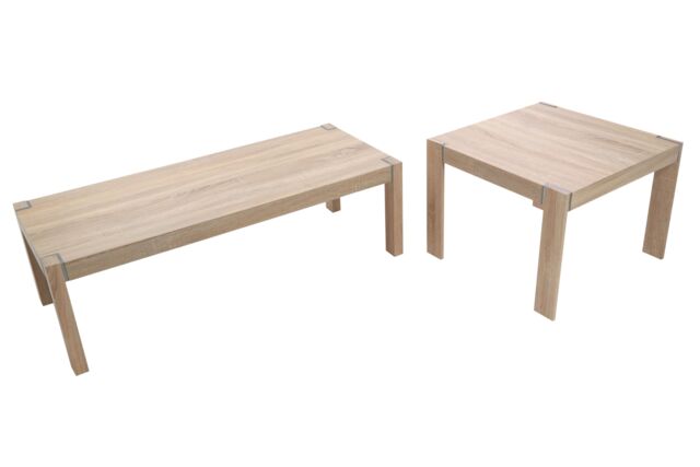 Orsina Natural Set of Two Nesting Tables, Modern Wooden Coffee Tables for Living Room, Nesting Coffee Table Set - image 1