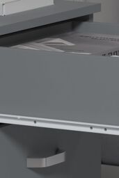 FWStyle 3 Drawer Bedside Table Chest Of Drawers Matt Grey - thumbnail 4