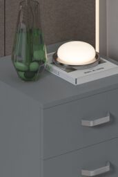 FWStyle 3 Drawer Bedside Table Chest Of Drawers Matt Grey - thumbnail 3