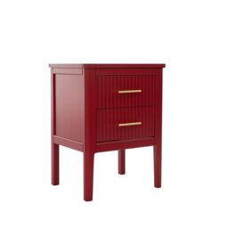 Cabinet Bits Palau 2 Drawer Bedside Table in Red - thumbnail 3