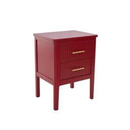 Cabinet Bits Palau 2 Drawer Bedside Table in Red - thumbnail 4