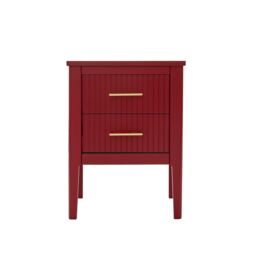 Cabinet Bits Palau 2 Drawer Bedside Table in Red - thumbnail 2