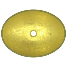 Berkfield Home Basin Glass 50x37x14 cm Gold - Size: 50 x 37 x 14 cm - thumbnail 5