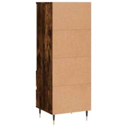 Berkfield Home Highboard Smoked Oak 40x36x110 cm Engineered Wood in Brown - Size: 40 x 36 x 110 cm - thumbnail 8