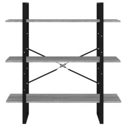 Berkfield Home Book Cabinet Grey Sonoma 100x30x105 cm Engineered Wood - Size: 100 x 30 x 105 cm - thumbnail 5