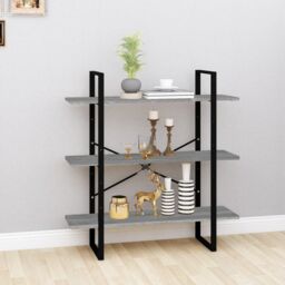 Berkfield Home Book Cabinet Grey Sonoma 100x30x105 cm Engineered Wood - Size: 100 x 30 x 105 cm - thumbnail 1