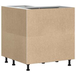 Berkfield Home Kitchen Corner Base Cabinet¬†Porto High Gloss White Engineered Wood - thumbnail 8
