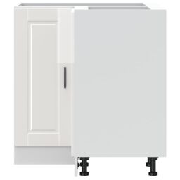 Berkfield Home Kitchen Corner Base Cabinet¬†Porto High Gloss White Engineered Wood - thumbnail 5