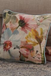 Appletree 'Serenity' Velvet Filled Cushion in Duck Egg Blue - Size: 43 cm x 43 cm