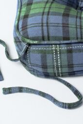 Homescapes Black Watch Tartan Cotton Dining Chair Booster Cushion in Green - Size: 40 cm x 40 cm - thumbnail 4