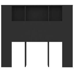 Berkfield Home Headboard Cabinet Black 120x18.5x104.5 cm - thumbnail 4
