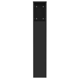 Berkfield Home Headboard Cabinet Black 120x18.5x104.5 cm - thumbnail 5