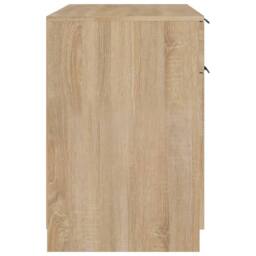 Berkfield Home Desk Sonoma Oak 100x50x75 cm Engineered Wood in Light Tan - Size: 100 x 50 x 75 cm - thumbnail 8
