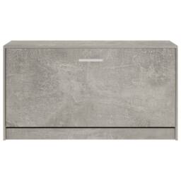 Berkfield Home Shoe Bench Concrete Grey 80x24x45 cm Engineered Wood - Size: 80 x 24 x 45 cm - thumbnail 5