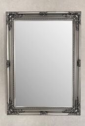 Downton Interiors Large Antique Silver Wood Frame Wall Mirror 90cm x 65cm - thumbnail 3