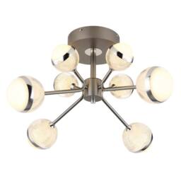 Netlighting Untsy Multi Arm Semi Flush Titanium 8x LED Dimmable 2700-6000K Remote in Grey - thumbnail 3
