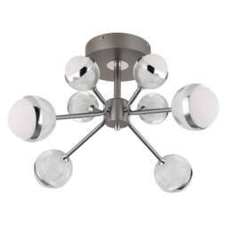 Netlighting Untsy Multi Arm Semi Flush Titanium 8x LED Dimmable 2700-6000K Remote in Grey - thumbnail 2