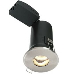 Loops IP65 Bathroom FIRE RATED GU10 Lamp Ceiling Down Light Nickel PUSH FIT FAST FIX in Metallics - thumbnail 1