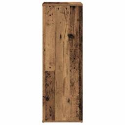 Berkfield Home Shoe Rack Old Wood 54x34x100.5 cm Engineered Wood in Brown - thumbnail 5