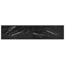 Berkfield Home TV Cabinet Black Marble 180x40x40.5 cm Tempered Glass - thumbnail 5