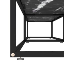 Berkfield Home TV Cabinet Black Marble 180x40x40.5 cm Tempered Glass - thumbnail 6