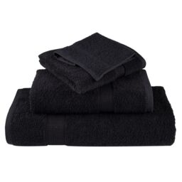 Berkfield Home Premium Hand Towels SOLUND 10 pcs Black 50x100 cm 600 gsm - thumbnail 4