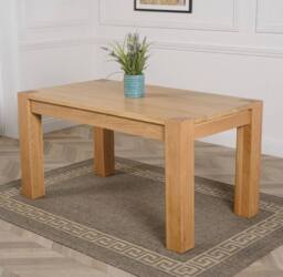 Thats Furniture Kuba 150cm Chunky Medium Oak Dining Table in Light Oak - thumbnail 3