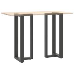 Berkfield Home Modern Bar Table Legs T-Shaped¬†2 pcs Anthracite 40x35x(100-101) in Dark Grey - thumbnail 8