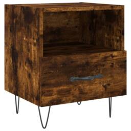 Berkfield Home Bedside Cabinets 2 pcs Smoked Oak 40x35x47.5 cm Engineered Wood in Brown - thumbnail 6