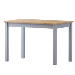 Comfy Living Ltd 5 Piece Wooden Dining Set Grey With Natural Tabletop - thumbnail 3