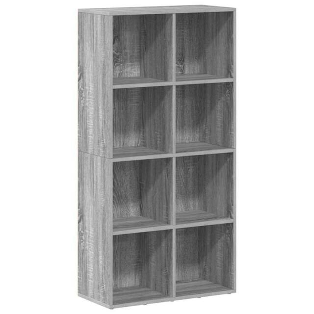 Berkfield Home Book Cabinet/Sideboard Grey Sonoma 66x30x130 cm Engineered Wood - Size: 66 x 30 x 130 cm - image 1