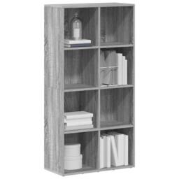 Berkfield Home Book Cabinet/Sideboard Grey Sonoma 66x30x130 cm Engineered Wood - Size: 66 x 30 x 130 cm - thumbnail 4