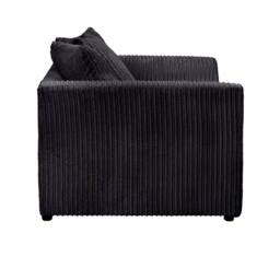 LUXURY LIFE Declan Jumbo Cord Fabric 2 Seater Sofa in Black - thumbnail 3
