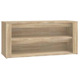 Berkfield Home Shoe Rack Sonoma Oak 100x35x45 cm Engineered Wood in Light Brown - Size: 100 x 35 x 45 cm