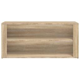 Berkfield Home Shoe Rack Sonoma Oak 100x35x45 cm Engineered Wood in Light Brown - Size: 100 x 35 x 45 cm - thumbnail 5