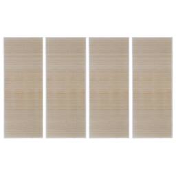 Berkfield Home Rectangular Natural Bamboo Rugs 4 pcs 120x180 cm in Beige - Size: 100 cm diameter - thumbnail 3