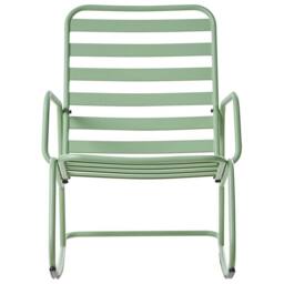 Wyld and Coco Green Aluminium Slatted Garden Rocking Chair - 2-Seat Outdoor Armchair - thumbnail 3