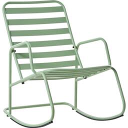 Wyld and Coco Green Aluminium Slatted Garden Rocking Chair - 2-Seat Outdoor Armchair - thumbnail 2