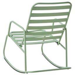 Wyld and Coco Green Aluminium Slatted Garden Rocking Chair - 2-Seat Outdoor Armchair - thumbnail 5