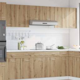 Berkfield Home Hanging Cabinet Artisan Oak 50x31x60 cm Engineered Wood in Brown - Size: 50 x 31 x 60 cm - thumbnail 3